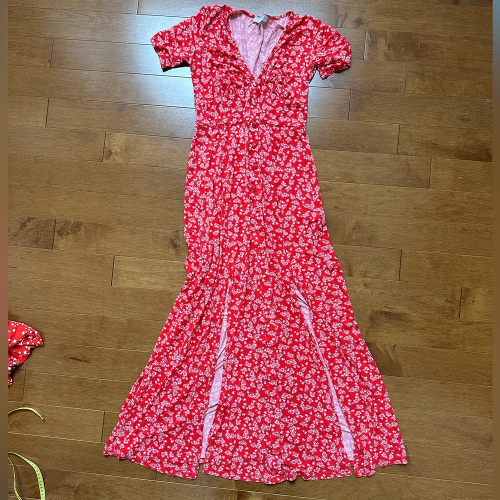 ASOS SIZE 6 Floral Red Dress